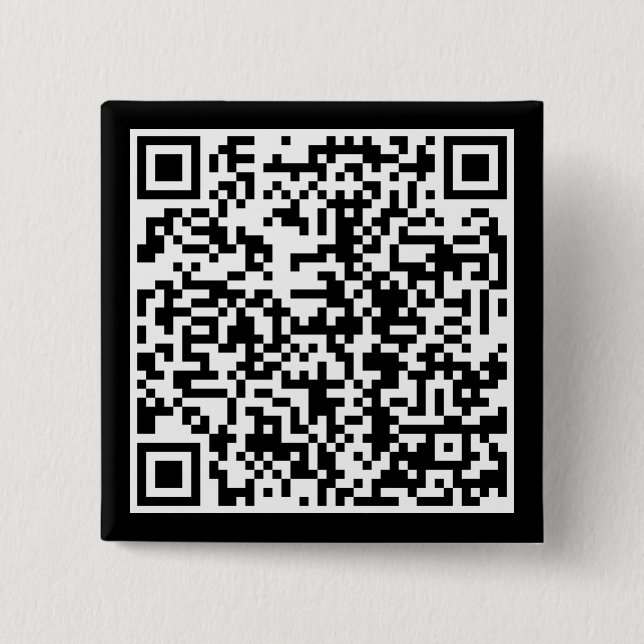 Custom QR Code 15 Cm Square Badge (Front)
