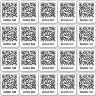 Custom QR Code 20 Sticker Set