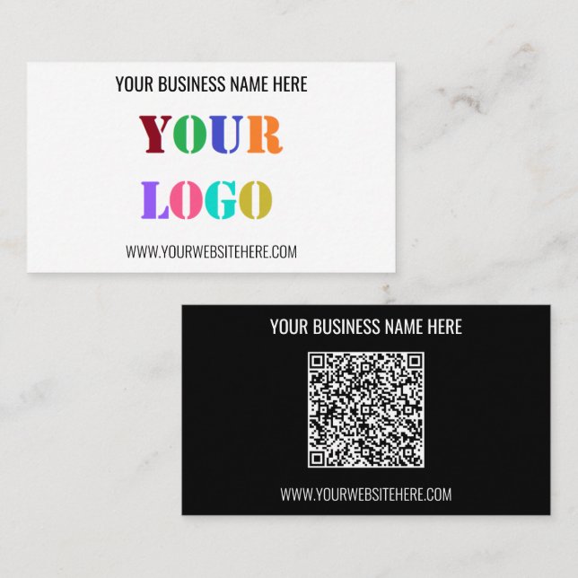 Custom QR Code and Logo Your Business Card (Front/Back)