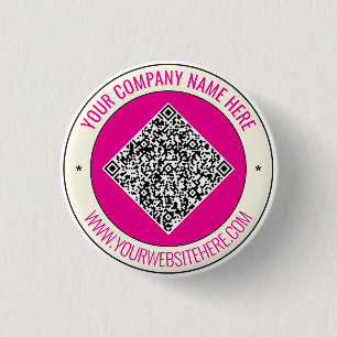 Custom QR Code and Text Branded Button Example