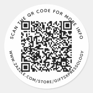 Custom QR Code and Text Gift Label Sticker
