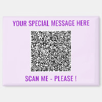 Custom QR Code and Text Magnet Personalised Gift