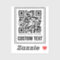 Custom QR code and text Sticker