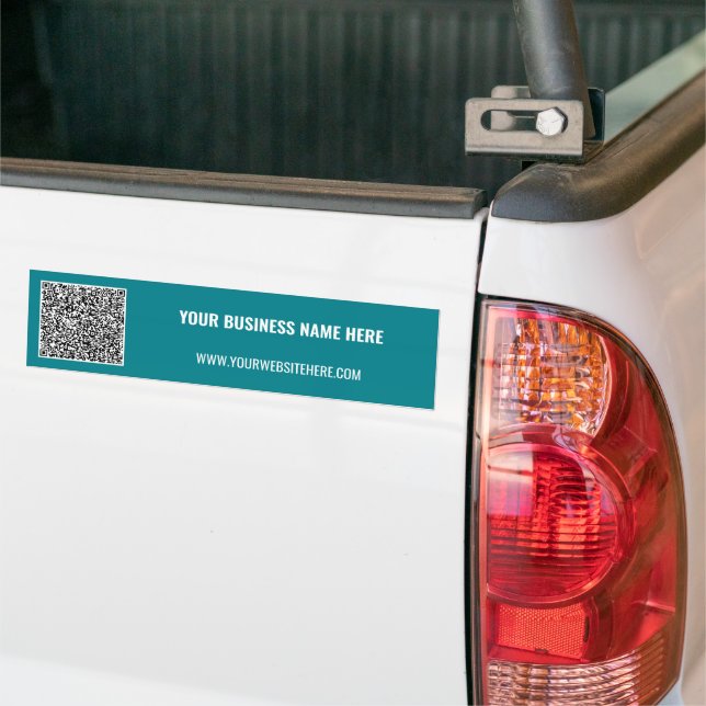 Custom QR Code and Text Sticker - Your Colours (On Truck)