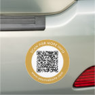 Custom QR Code And Text Template Car Magnet