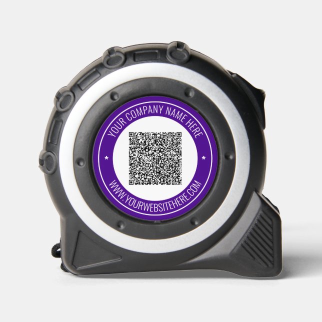 Custom QR Code and Text Your Business Tape Measure 1 (Front)