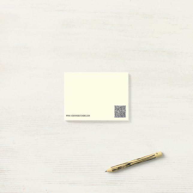 Custom QR Code and Website Post-it® Notes Template (On Desk)