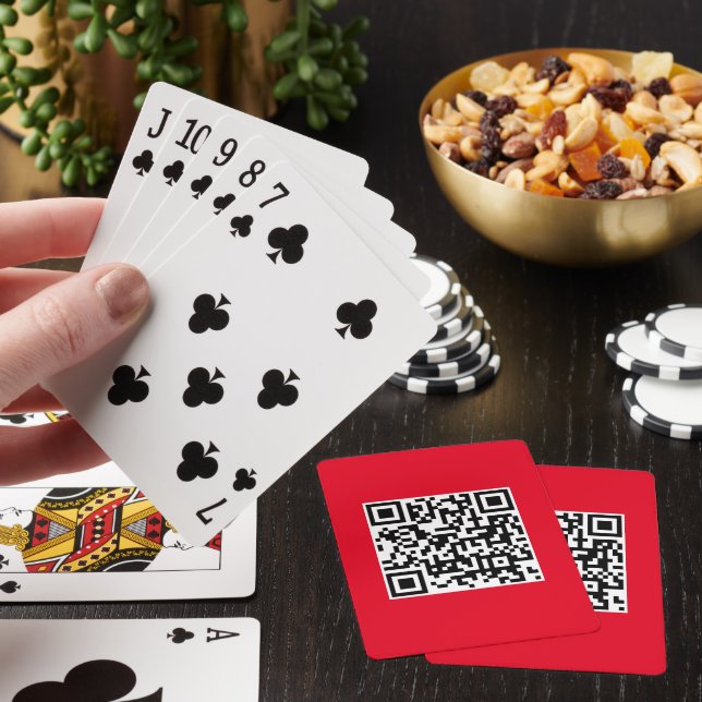 Custom QR Code Barcode Upload Logo Template Poker Playing Cards (In Situ)