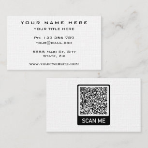 Custom QR Code Business Card Your Own Design