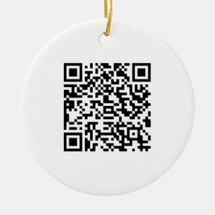 Custom QR Code business  Ceramic Ornament