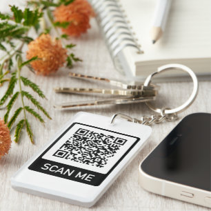Custom QR Code business Key Ring
