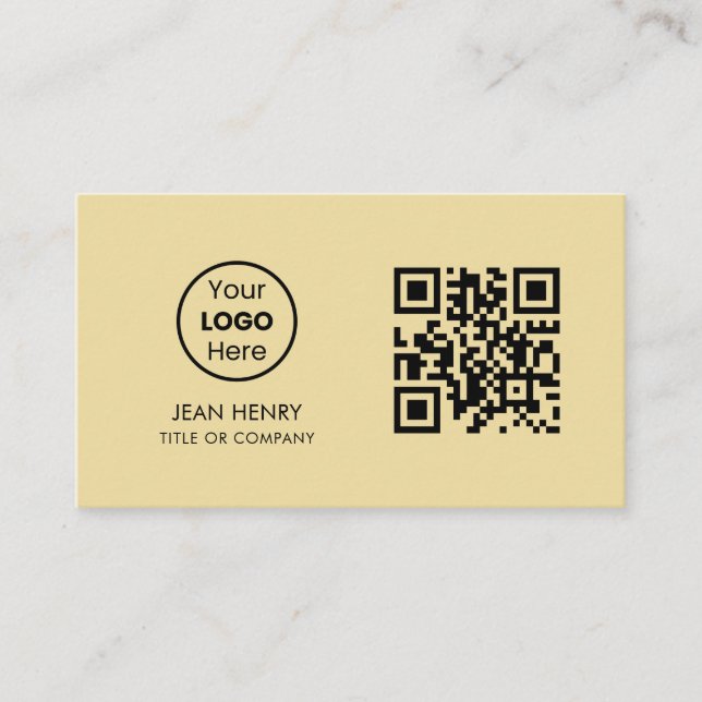 Custom QR Code Business Logo | Modern Professional Card (Front)