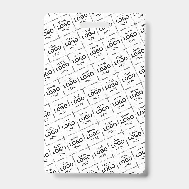 Custom QR Code Business Logo Name Template ID Badge (Front)