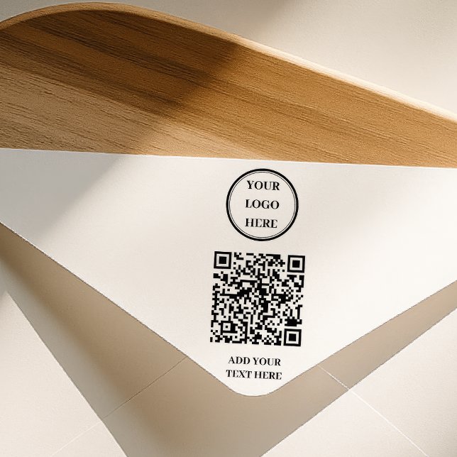 Custom QR Code & Business Logo Rubber Stamp (Creator Uploaded)