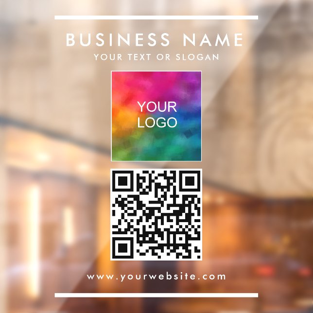 Custom QR Code Business Logo Text Modern Vertical (Sheet 2)