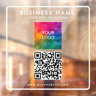 Custom QR Code Business Logo Text Simple
