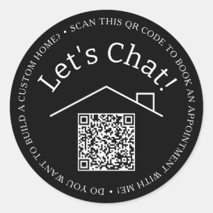 Custom QR Code Business Marketing Round Sticker