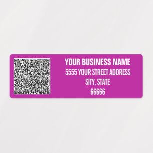 Custom QR Code Business Name Address Colors Labels