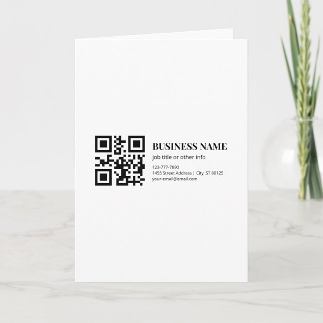 Custom QR Code Business  Name Template (Front)