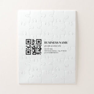 Custom QR Code Business Name Template Jigsaw Puzzle