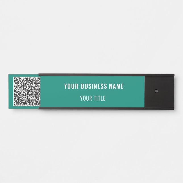 Custom QR Code Business Office Door Sign Template (Front)