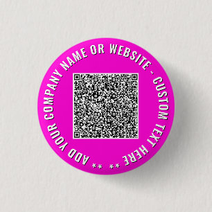 Custom QR Code Business Promotional Button Example
