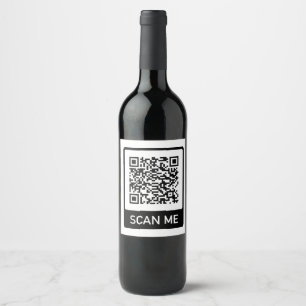 Custom QR Code business  Wine Label