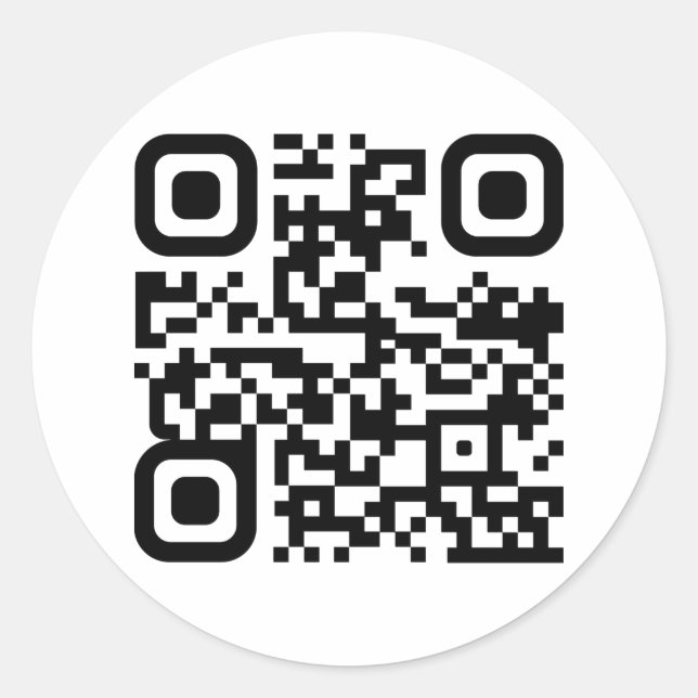 Custom QR Code Classic Round Sticker (Front)
