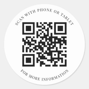Custom QR Code Classic Round Sticker