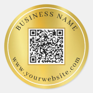 Custom QR Code Elegant Classic Round Sticker