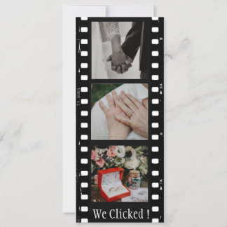 Custom QR Code Film Strip Photo Booth Bookmark Save The Date