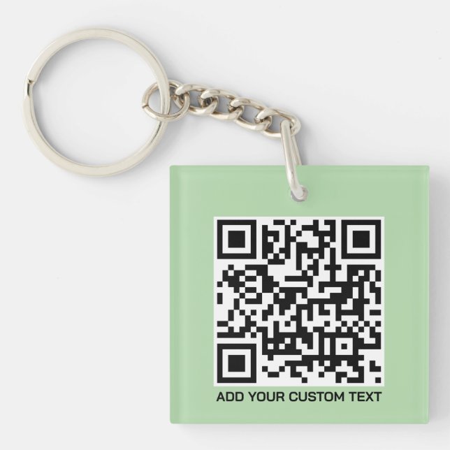 Custom QR Code Keychain – Modern Personalized desi (Front)