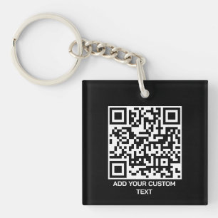 Custom QR Code Keychain – Modern Personalized desi
