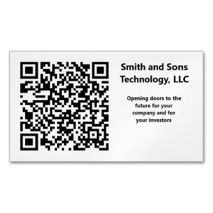 Custom QR Code Linked to your Website Magnetic Business Card