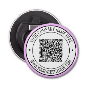Custom QR Code Logo and Text Stamp Bottle Opener