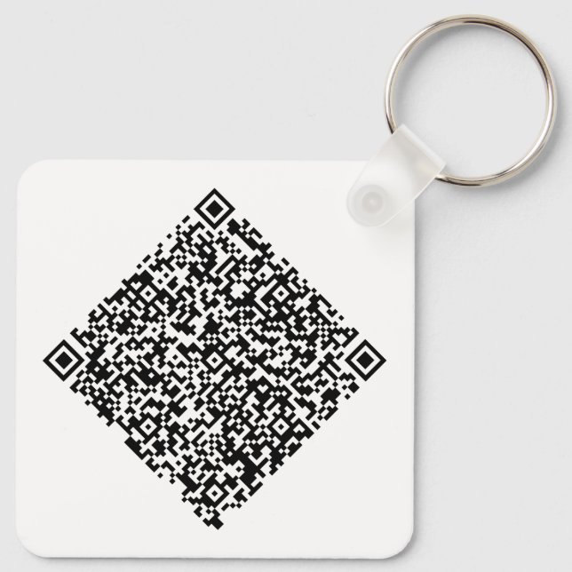 Custom QR Code & Logo Business Branding Key Ring (Back)