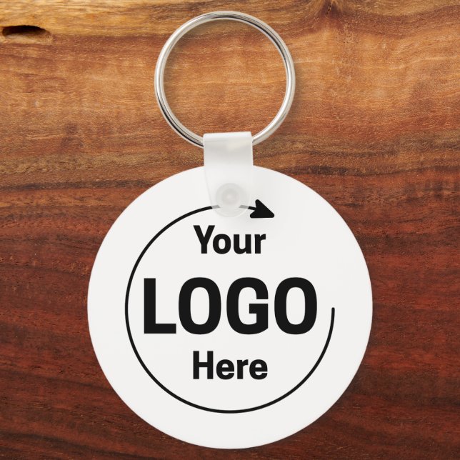 Custom QR Code Logo Business Key Ring (Front)