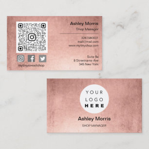 Custom QR Code Logo Social Online Shop Insert