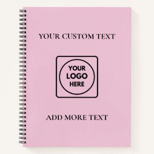 Custom QR Code Logo Text Brand Identity notebook