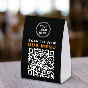 Custom QR Code Menu Black