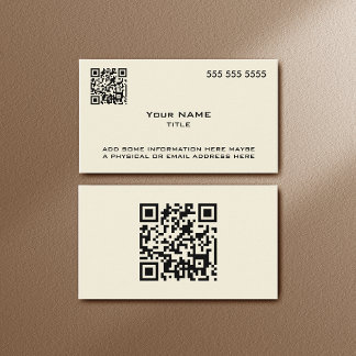 Custom QR Code Modern Bone Business Card