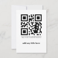 Custom QR Code Modern Trendy Invitation