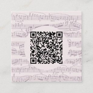 Custom QR Code Music Notes Frame Wedding