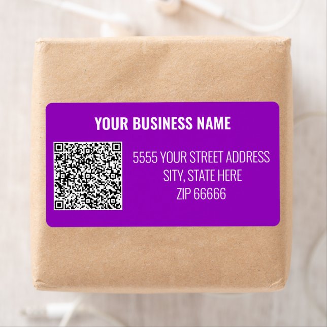 Custom QR Code Name Address Labels Template (Insitu)