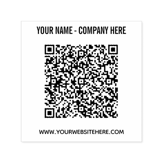 Custom QR Code Name Website Personalised Stamp (Design)