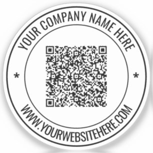 Custom QR Code Name Website Promotional Sticker 
