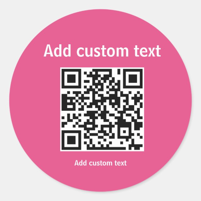 custom QR code personalise website Classic Round S Classic Round Sticker (Front)