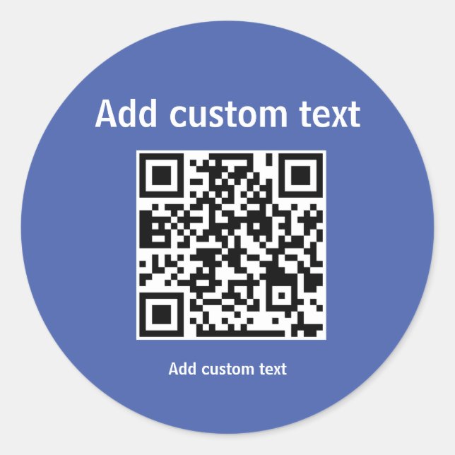 custom QR code personalised promotion Round S Classic Round Sticker (Front)
