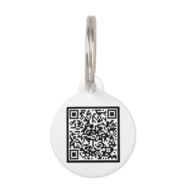 Custom QR Code Pet ID Profile Tag (Front)