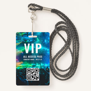 Custom QR Code Photo White VIP All Access ID Badge